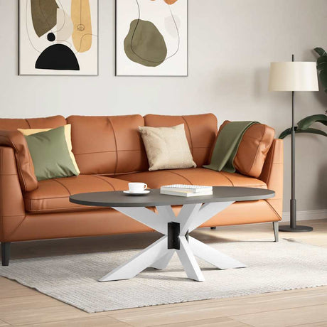Vidaxl salontafelpoot spider vorm 98x58x(42-43) cm staal wit