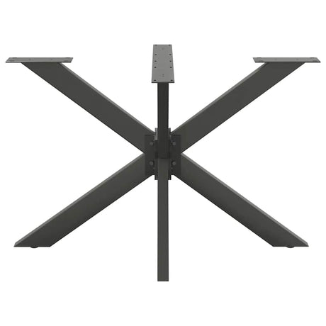 Vidaxl eettafelpoot spider vorm 120x68x(72-73) cm staal antraciet