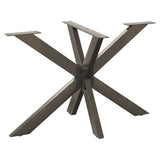 Vidaxl eettafelpoot spider vorm 120x68x(72-73) cm staal naturel
