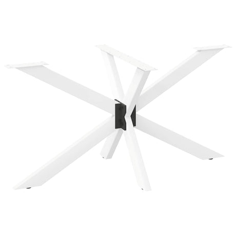 Vidaxl eettafelpoot spider vorm 150x78x(72-73) cm staal wit