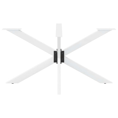 Vidaxl eettafelpoot spider vorm 150x78x(72-73) cm staal wit