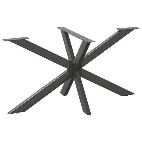 Vidaxl eettafelpoot spider vorm 150x78x(72-73) cm staal antraciet