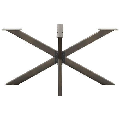 Vidaxl eettafelpoot spider vorm 150x78x(72-73) cm staal naturel