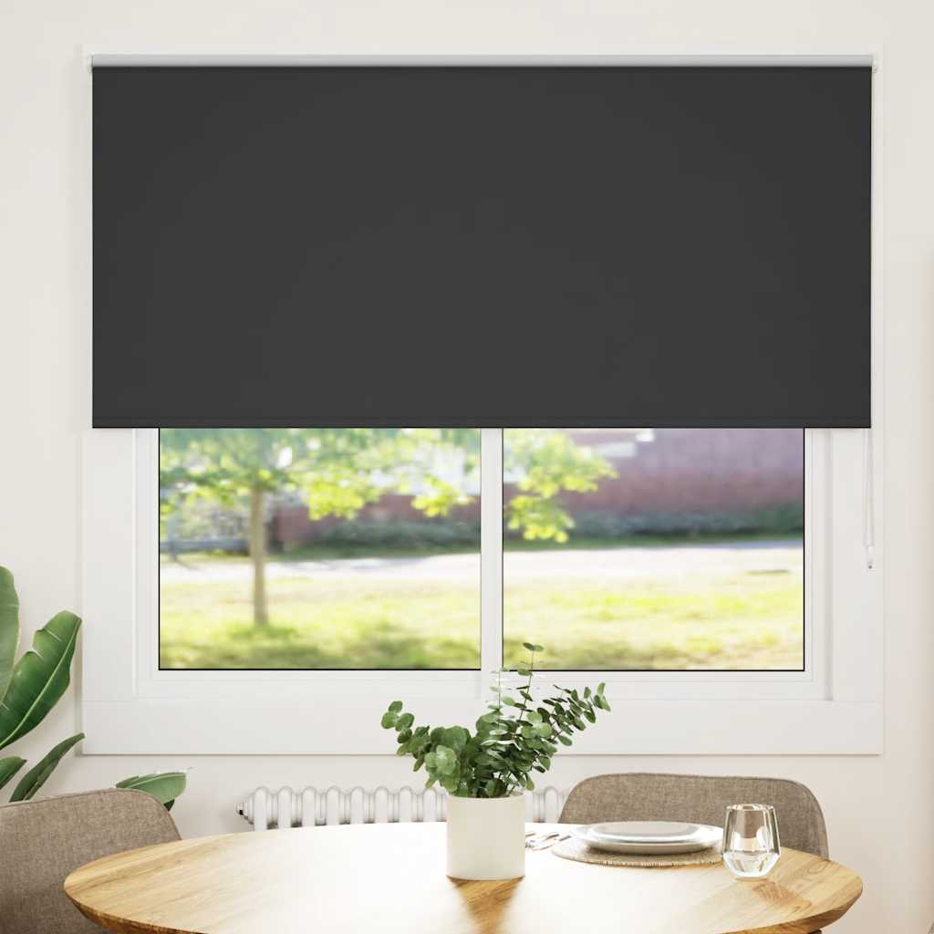 Vidaxl rolgordijn verduisterend 145x175 cm stofbreedte 141,6 cm zwart