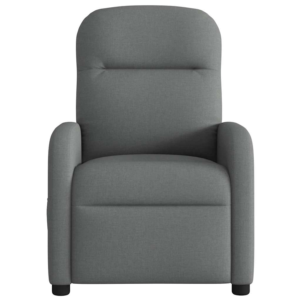 Vidaxl fauteuil verstelbaar stof donkergrijs