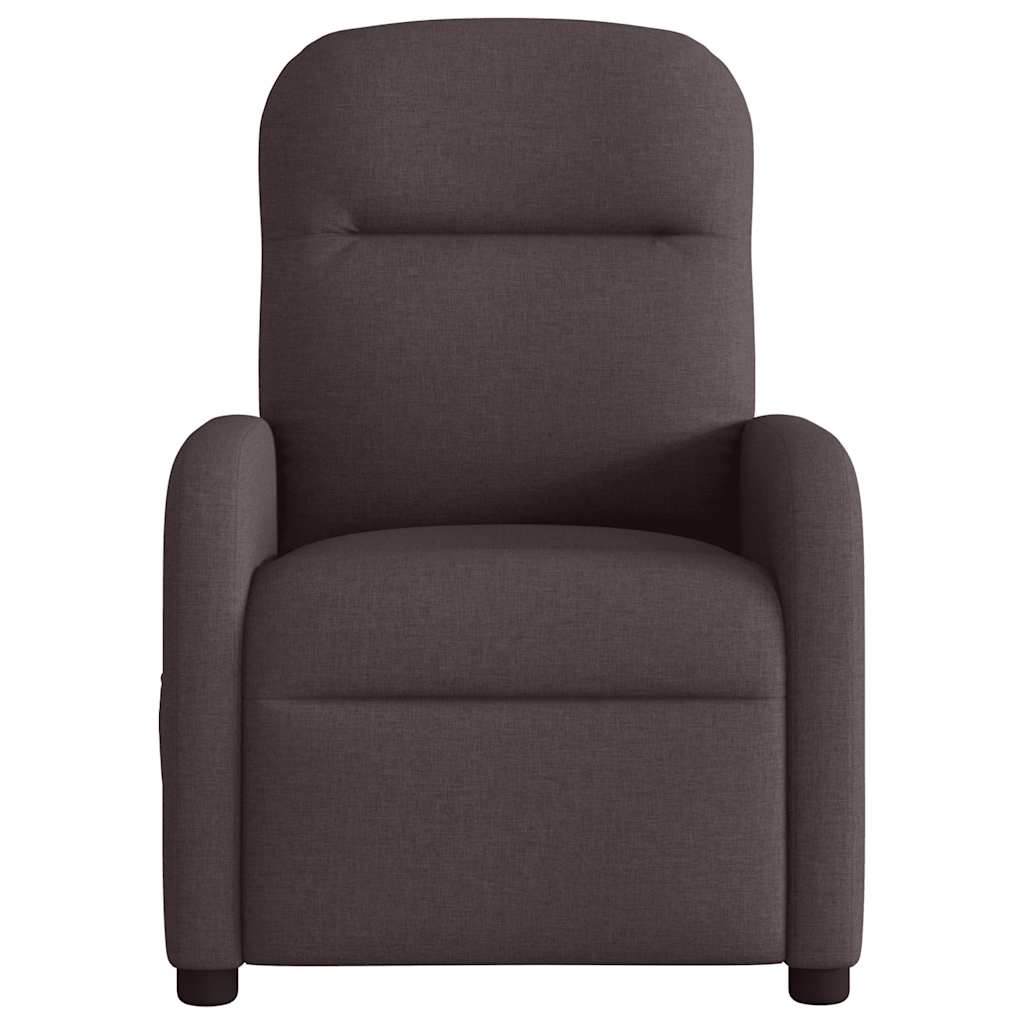 Vidaxl fauteuil verstelbaar stof donkerbruin