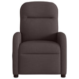 Vidaxl fauteuil verstelbaar stof donkerbruin