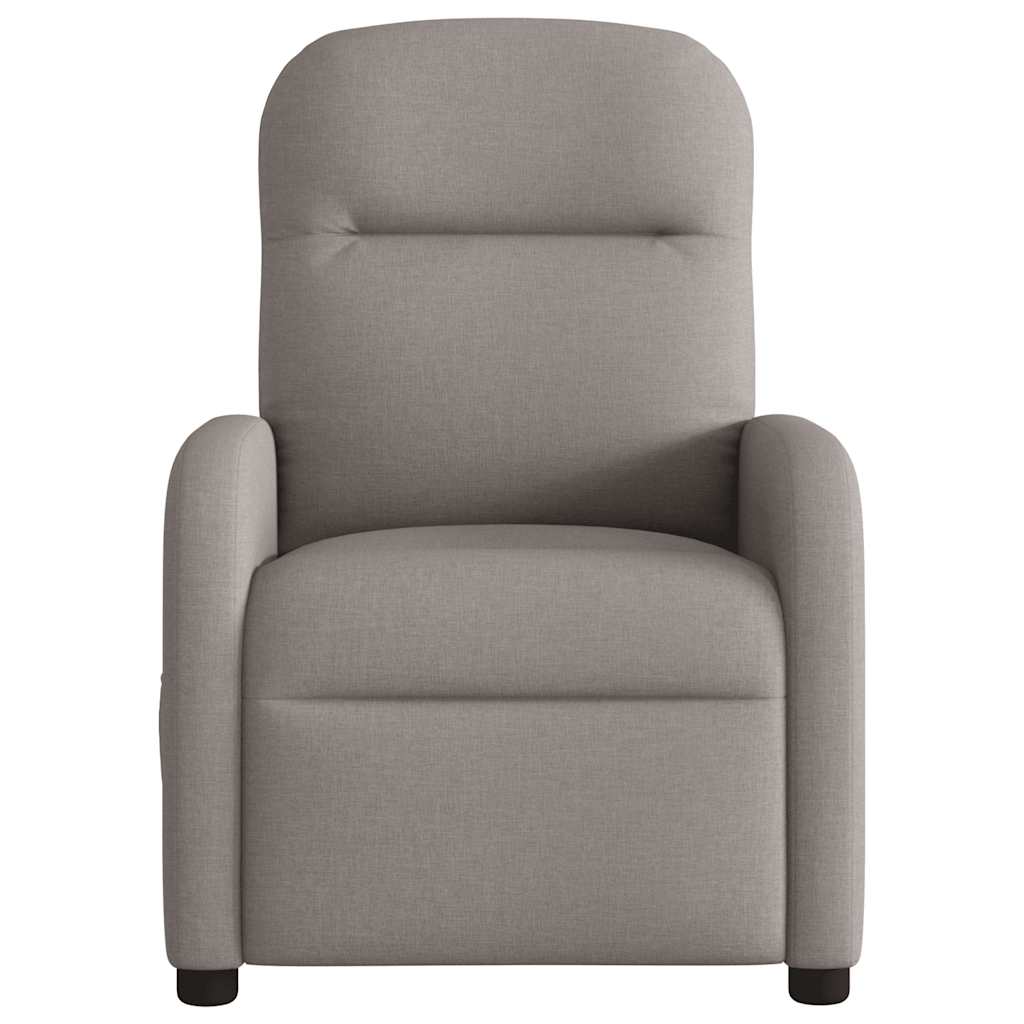 Vidaxl massagestoel verstelbaar stof taupe