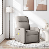 Vidaxl massagestoel verstelbaar stof taupe