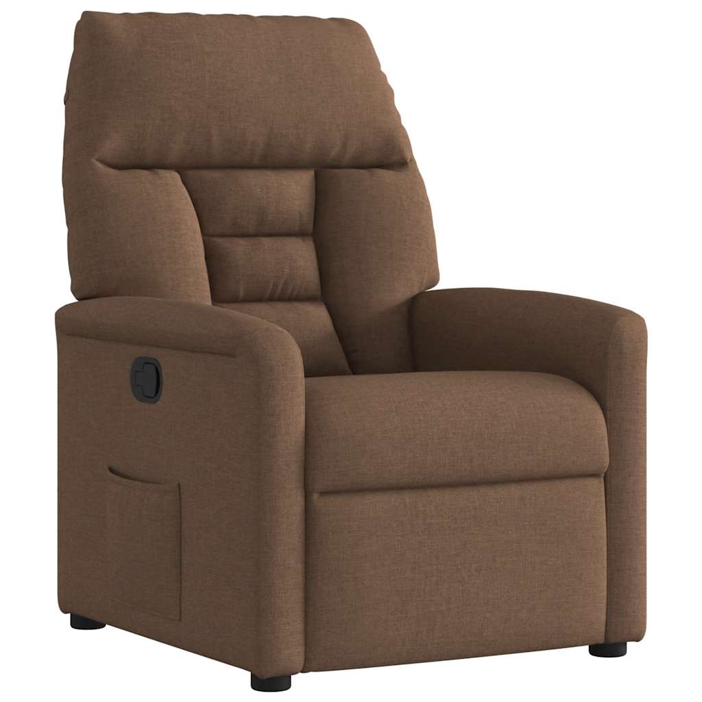 Vidaxl fauteuil verstelbaar stof bruin