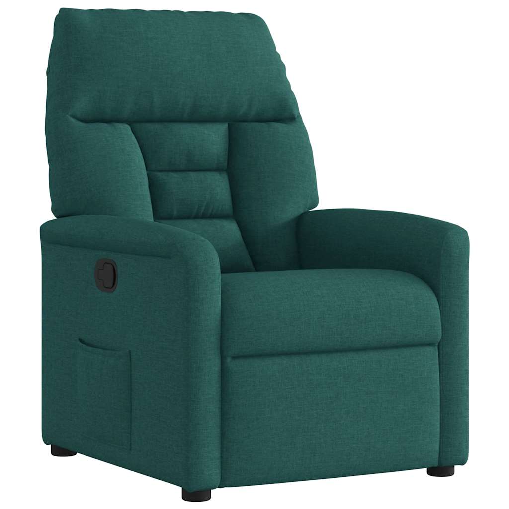 Vidaxl fauteuil verstelbaar stof donkergroen