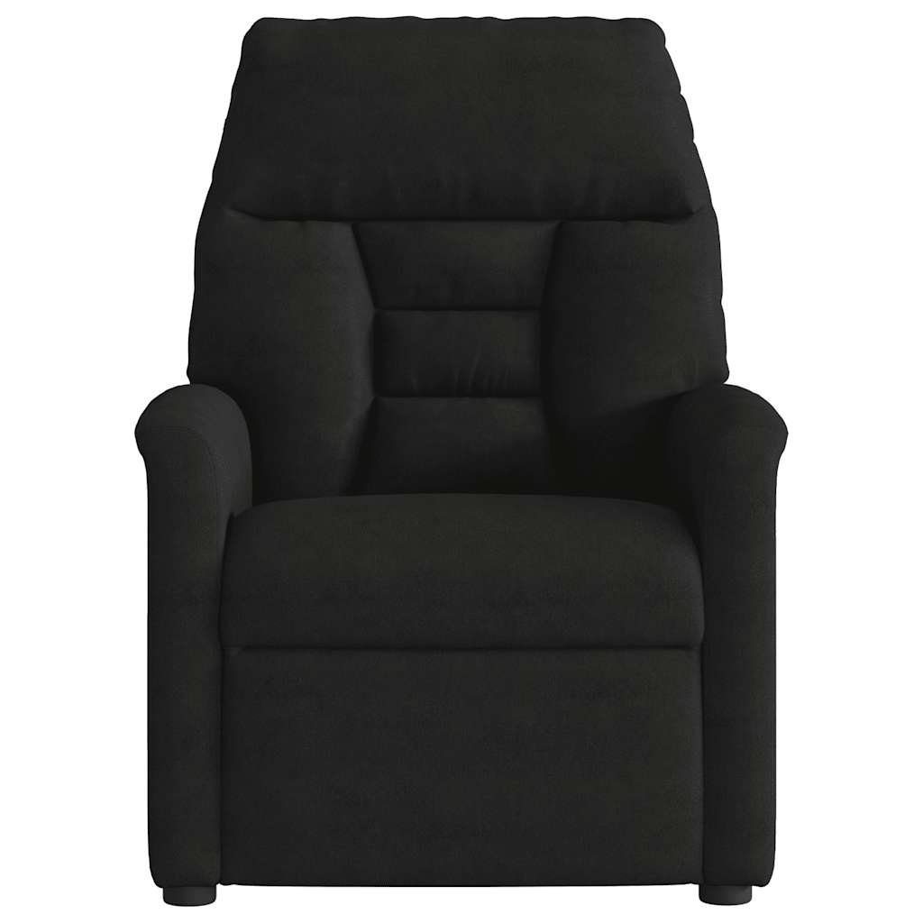 Vidaxl fauteuil verstelbaar microvezelstof zwart