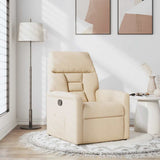 Vidaxl fauteuil verstelbaar microvezelstof beige