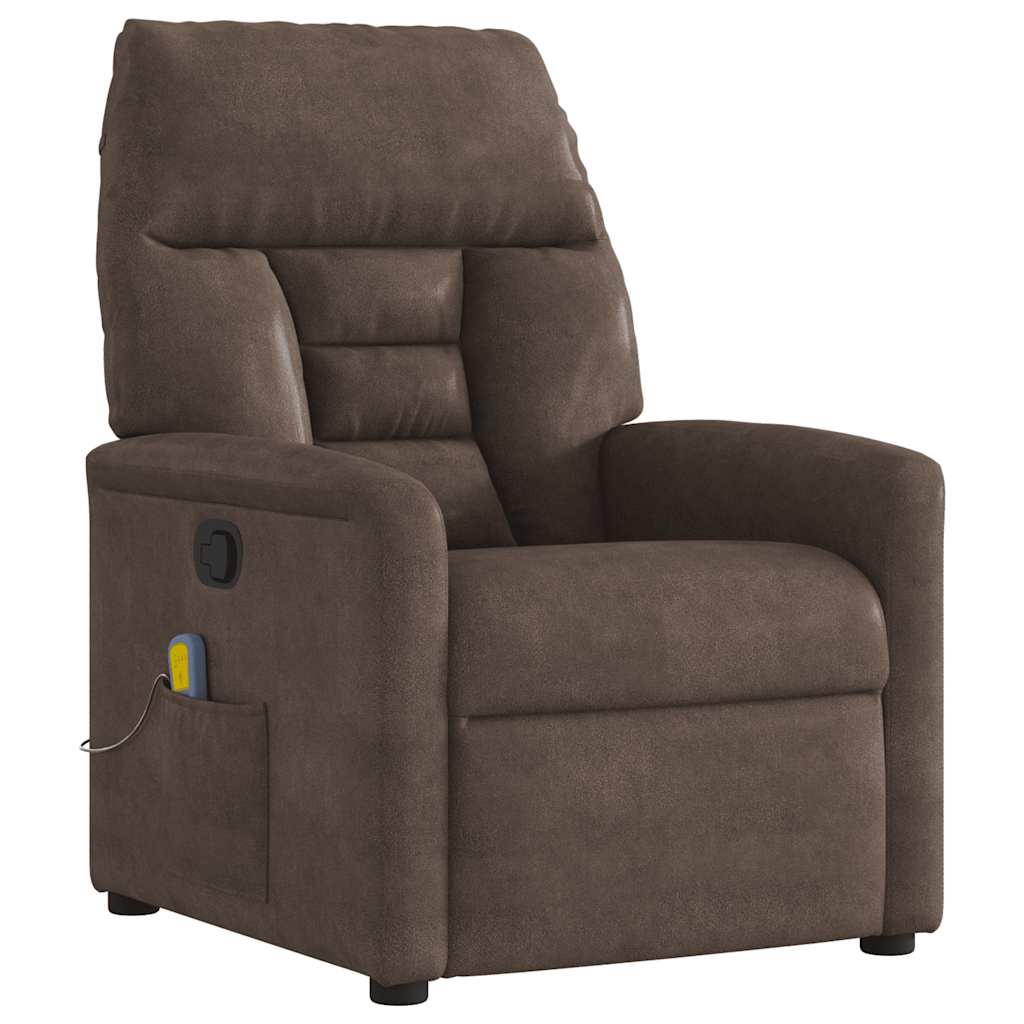 Vidaxl massagestoel microvezelstof bruin