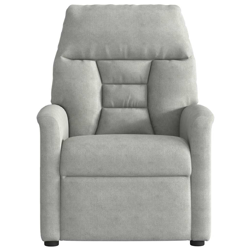 Vidaxl massagestoel microvezelstof lichtgrijs