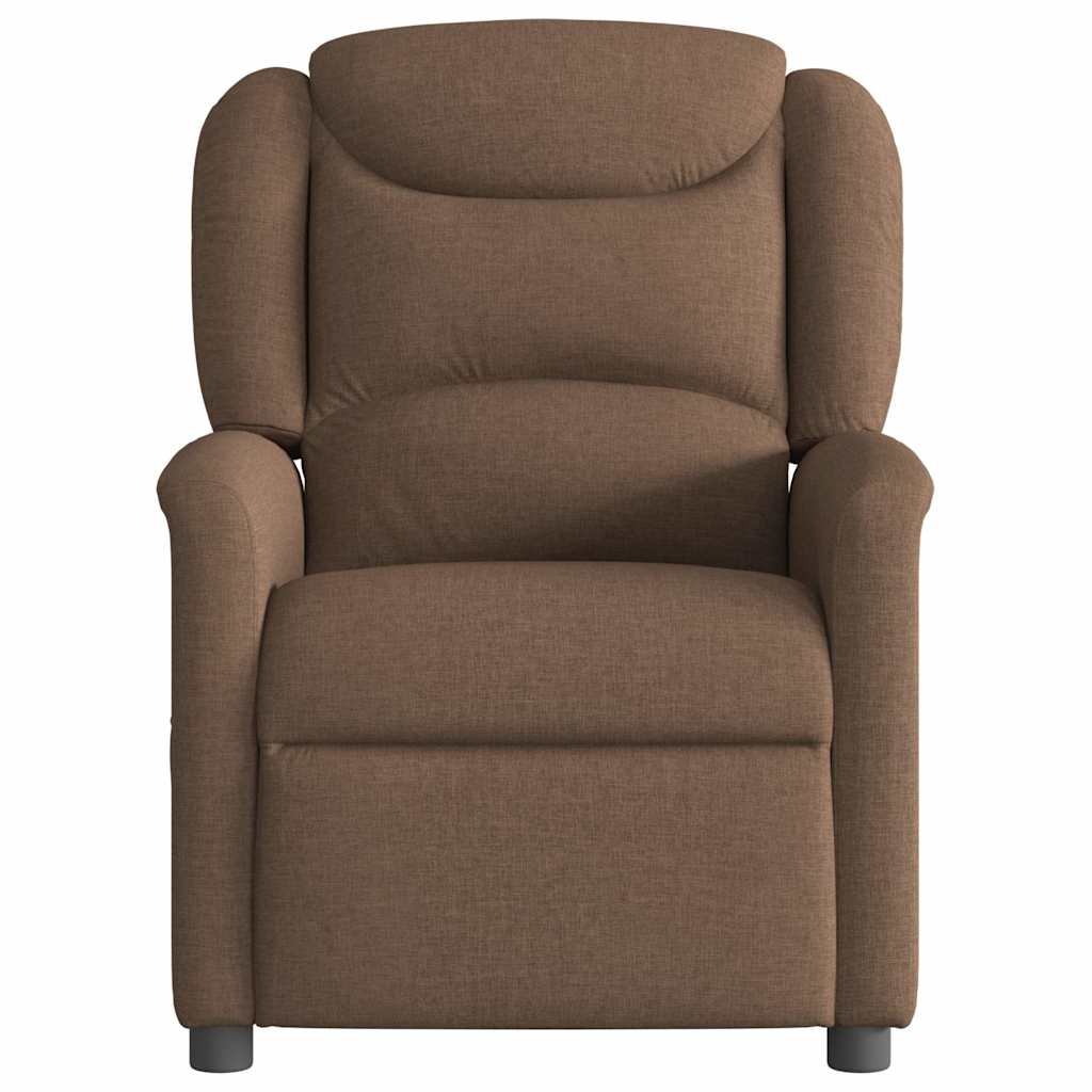 Vidaxl fauteuil verstelbaar stof bruin
