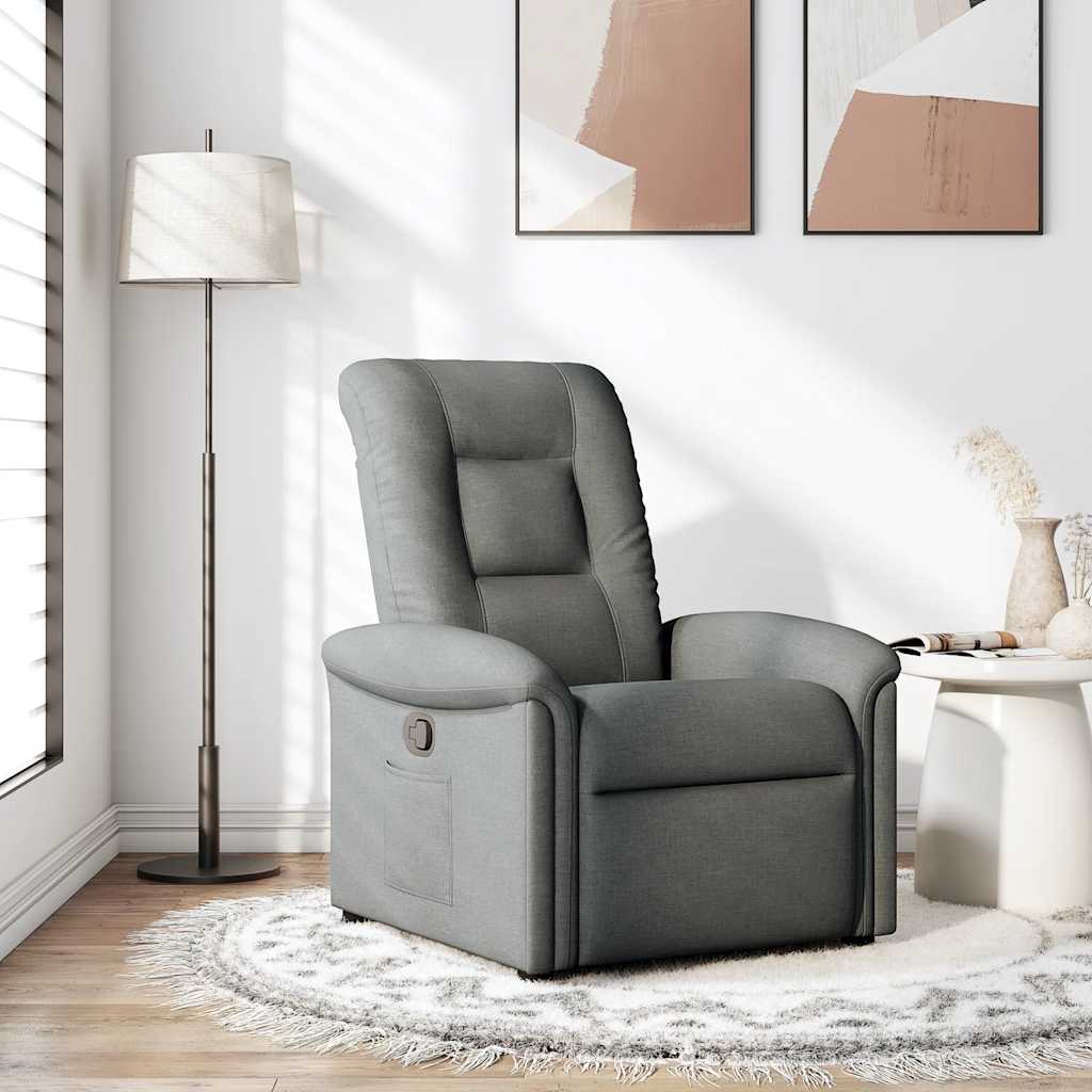 Vidaxl fauteuil verstelbaar stof donkergrijs