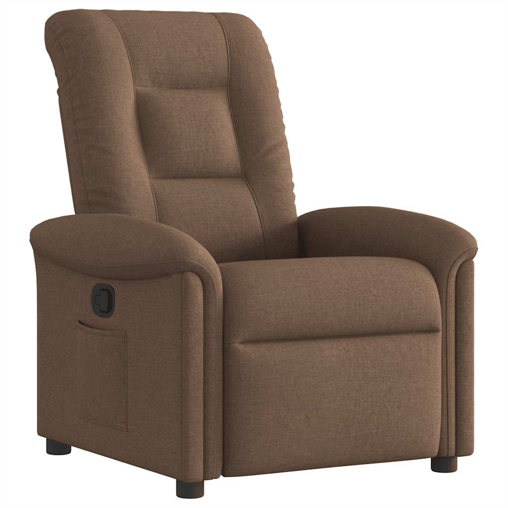 Vidaxl fauteuil verstelbaar stof bruin