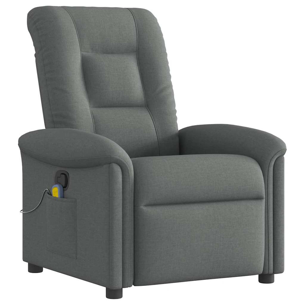 Vidaxl massagestoel donkergrijze stof