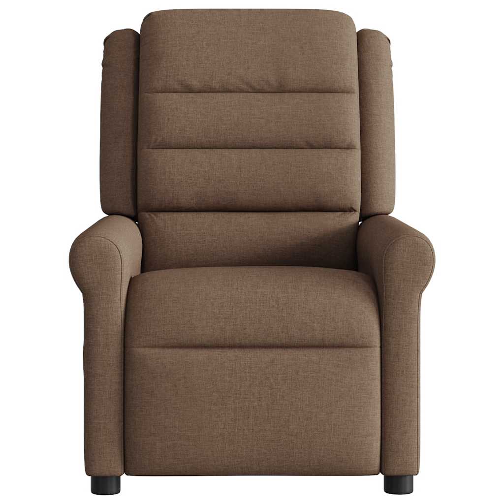 Vidaxl fauteuil verstelbaar stof bruin