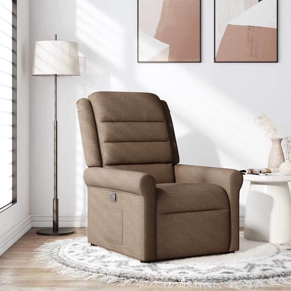 Vidaxl fauteuil verstelbaar stof bruin