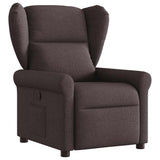 Vidaxl fauteuil verstelbaar stof donkerbruin