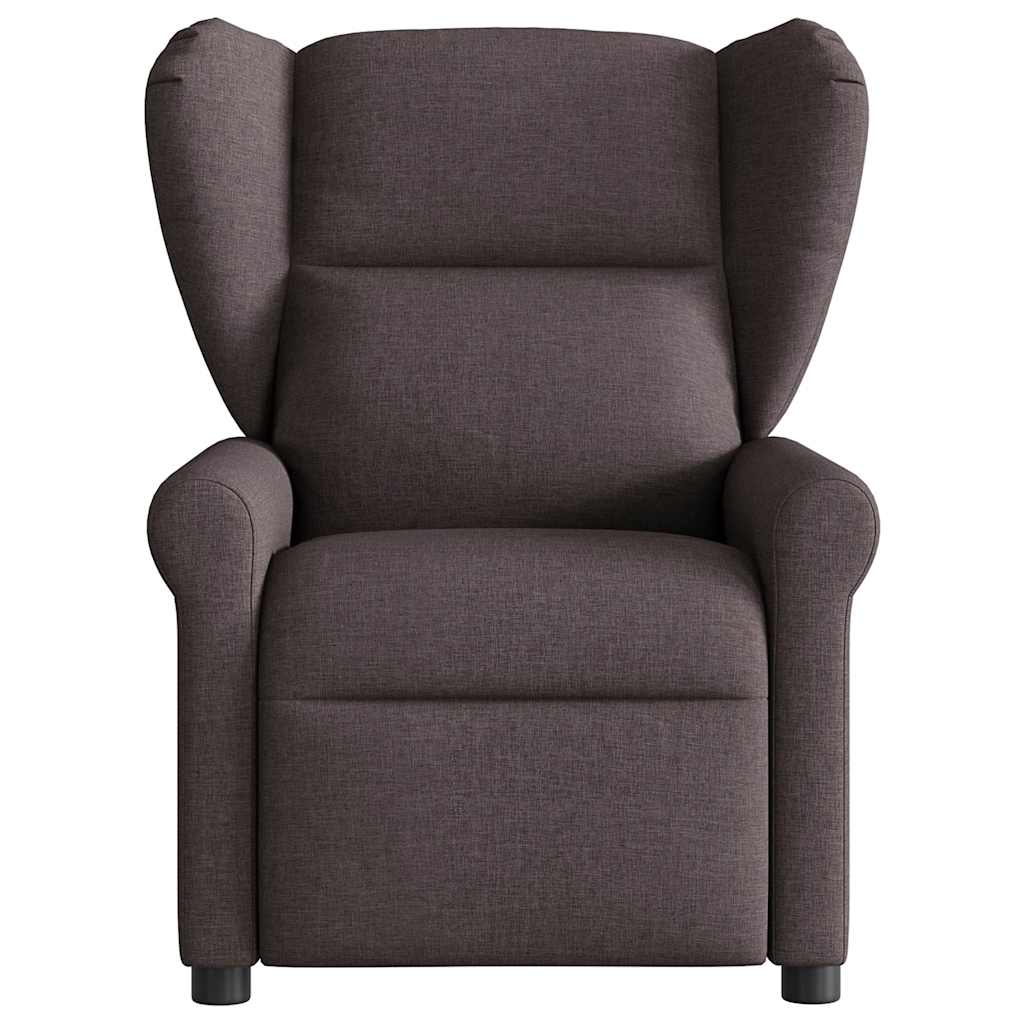 Vidaxl fauteuil verstelbaar stof donkerbruin