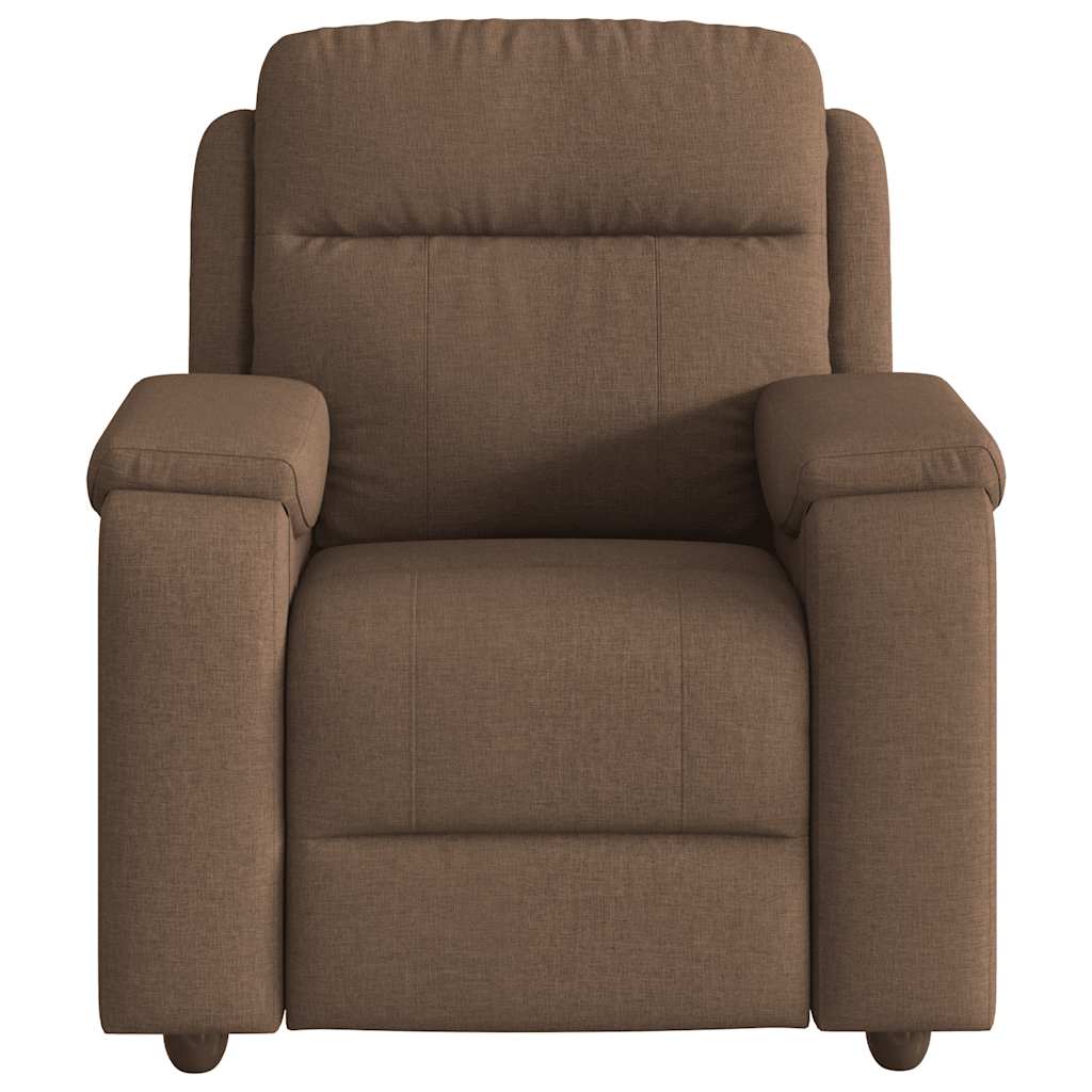 Vidaxl fauteuil verstelbaar stof bruin