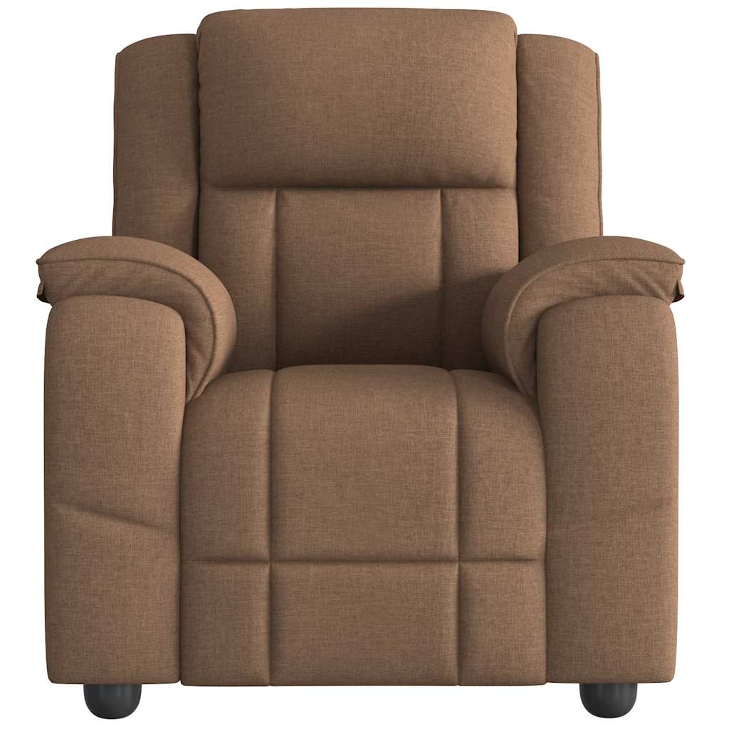 Vidaxl fauteuil verstelbaar stof bruin