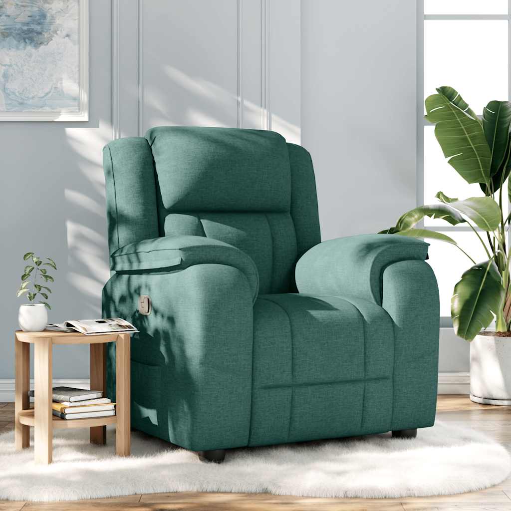 Vidaxl fauteuil verstelbaar stof donkergroen