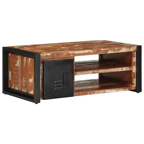 Vidaxl salontafel 90x50x36 cm massief gerecycled hout meerkleurig