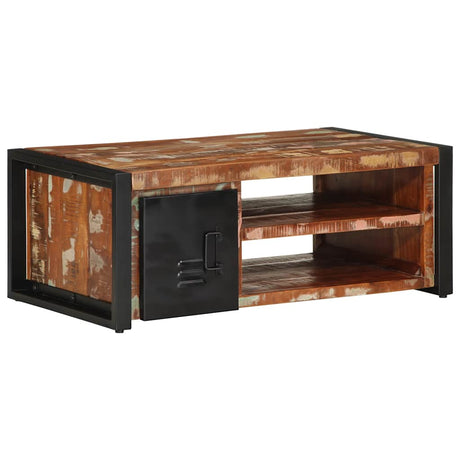 Vidaxl salontafel 90x50x36 cm massief gerecycled hout meerkleurig