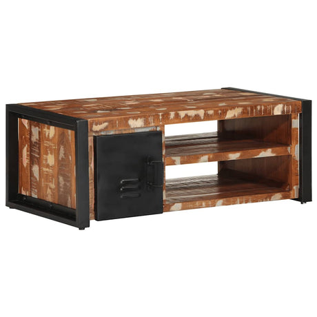 Vidaxl salontafel 90x50x36 cm massief gerecycled hout meerkleurig