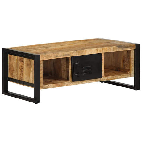 Vidaxl salontafel 90x50x36 cm massief ruw mangohout