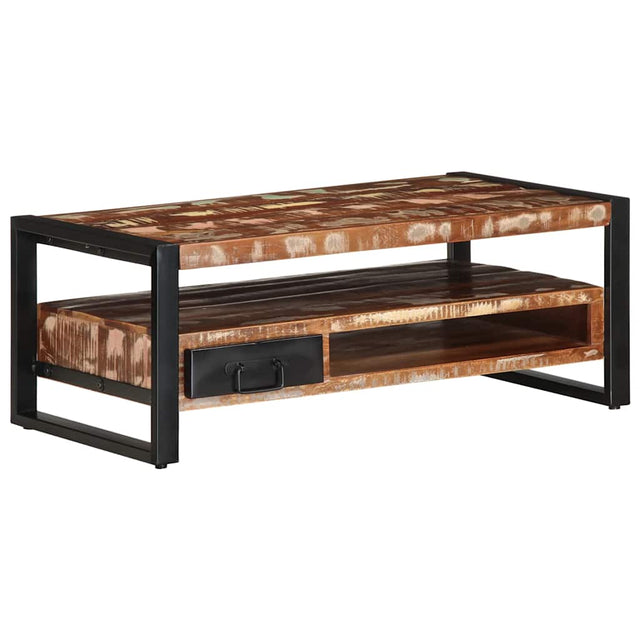 Vidaxl salontafel 90x50x36 cm massief gerecycled hout meerkleurig