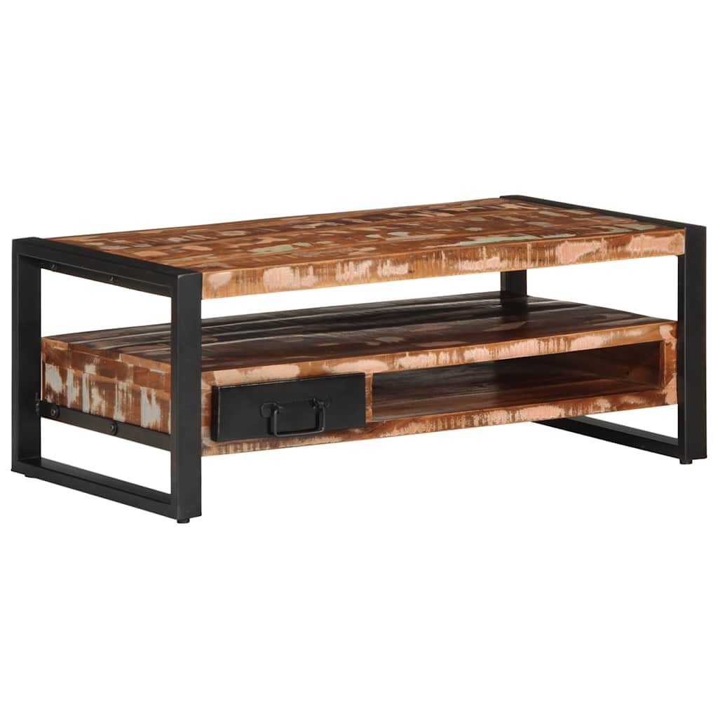 Vidaxl salontafel 90x50x36 cm massief gerecycled hout meerkleurig