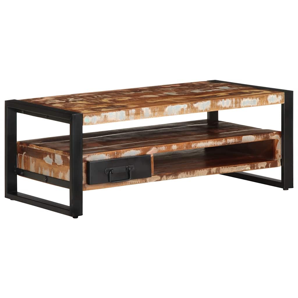Vidaxl salontafel 90x50x36 cm massief gerecycled hout meerkleurig