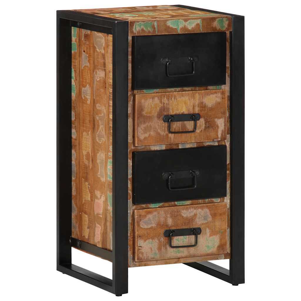 Vidaxl ladekast 40x40x90 cm massief gerecycled hout meerkleurig