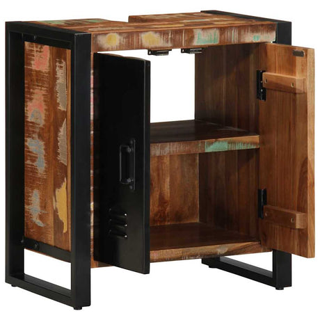 Vidaxl badkamerkast bruin 55 x 35 x 60 cm massief gerecycled hout