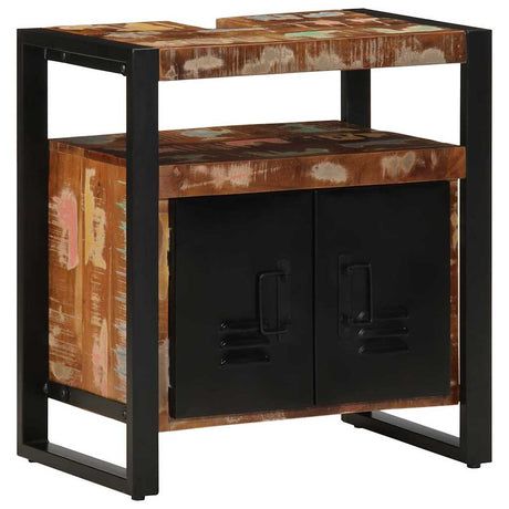 Vidaxl badkamerkast 38x33x160 cm massief recycled hout