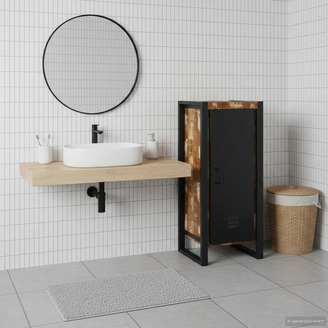 Vidaxl badkamerkast bruin 40 x 35 x 90 cm massief gerecycled hout