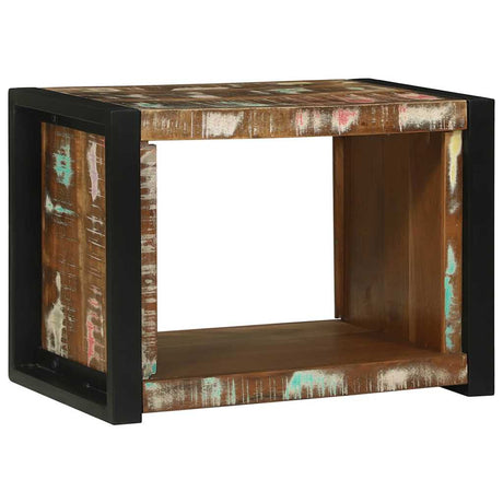 Vidaxl wandkubus bruin 55 x 35 x 40 cm massief gerecycled hout