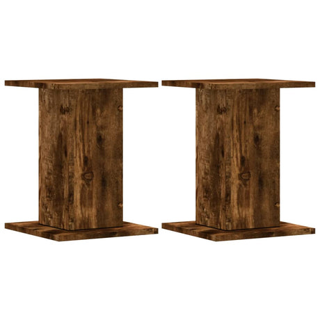 Vidaxx Pflanzenständer 2 Stück 30x30x40 cm verarbeitetes Holz geräucherte Eiche