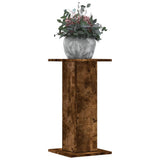 VidaXL Pflanzenständer 2 Stück 30x30x60 cm verarbeitetes Holz geräucherte Eiche