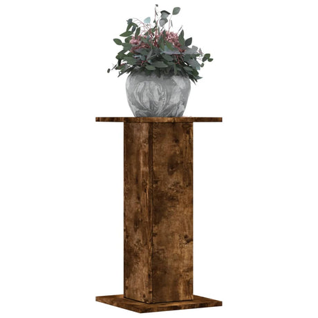 VidaXL Pflanzenständer 2 Stück 30x30x60 cm verarbeitetes Holz geräucherte Eiche