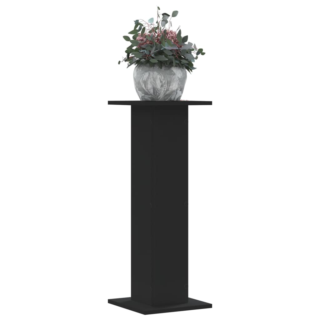 VidaXL Pflanzenständer 2 Stück 30x30x80 cm Holzwerkstoff schwarz