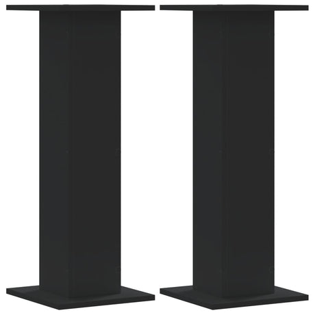 VidaXL Pflanzenständer 2 Stück 30x30x80 cm Holzwerkstoff schwarz