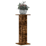 VidaXL Pflanzenständer 2 Stück 30x30x80 cm verarbeitetes Holz geräucherte Eiche
