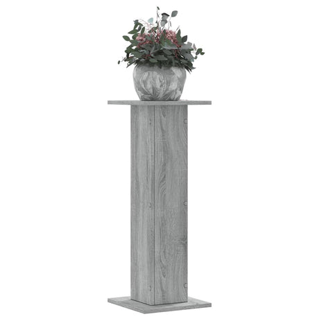 Vidaxxl Pflanzenständer 2 Stück 30x30x80 cm Holzwerkstoff, graues Sonoma