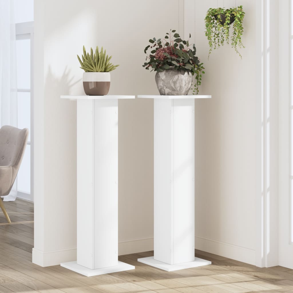 Vidaxx Pflanzenständer 2 Stück 30x30x95 cm Holzwerkstoff weiß